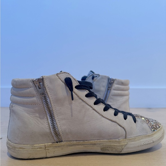 Golden Goose Slide Sneakers Cream / Multi Glitter Size 40 - Pre Owned - Picture 9 of 17